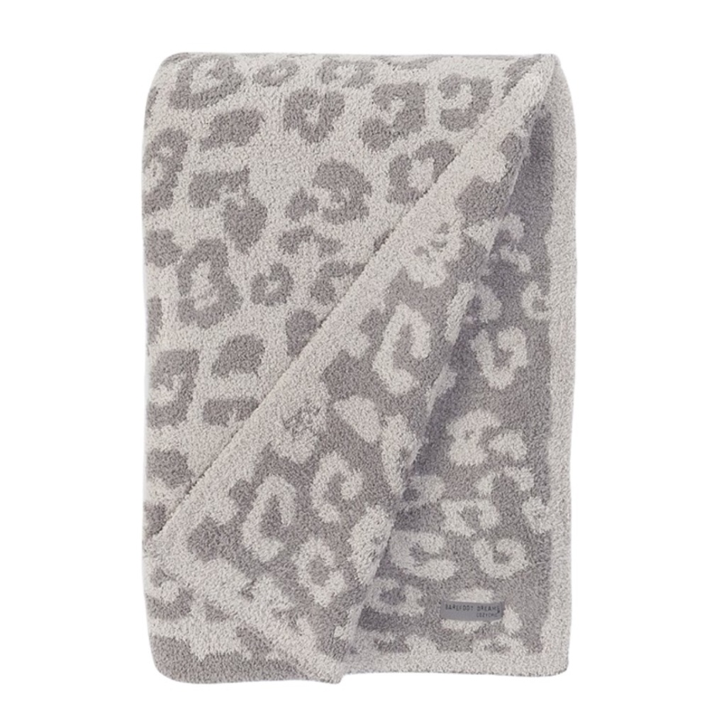 Barefoot Dreams Cozychic Barefoot In The Wild Throw In Linen Warm Gray NWT - Picture 10 of 10